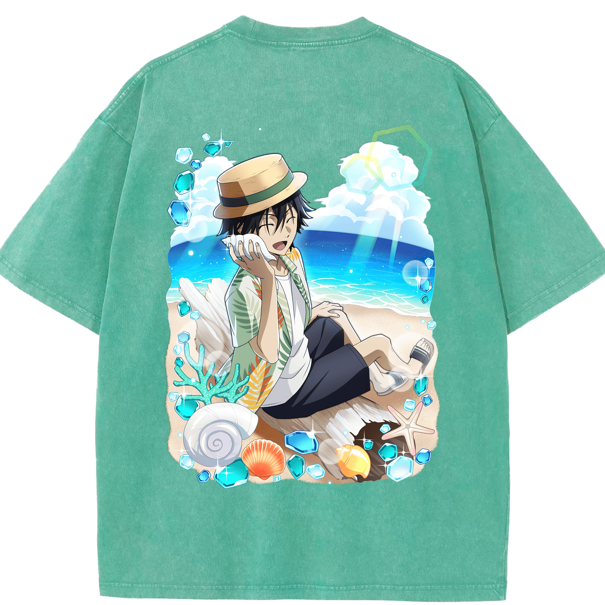 （画像用） 文豪ストレイドッグス Bungo Stray Dogs 綿100% ヴィンテージ風 半袖Tシャツ（背面プリント）